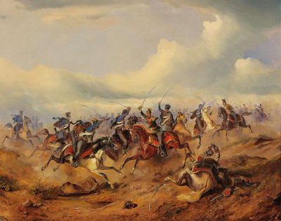 1848年から1849年にかけてのハンガリー革命の一場面、1850年頃。 作： Alexander von Bensa