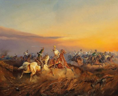 1848年から1849年にかけてのハンガリー革命の一場面、1850年頃。 作： Alexander von Bensa