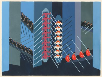 Décors de Théâtre のポートフォリオからの風光明媚なデザイン、1930 年。 作： Alexandra Alexandrowna Exter