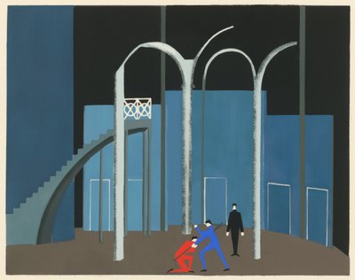Décors de Théâtre のポートフォリオからの風光明媚なデザイン、1930 年。 作： Alexandra Alexandrowna Exter