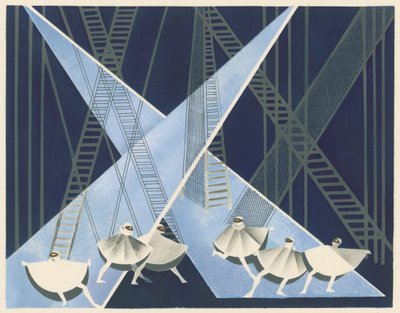 Décors de Théâtre のポートフォリオからの風光明媚なデザイン、1930 年。 作： Alexandra Alexandrowna Exter