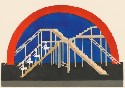 Décors de Théâtre のポートフォリオからの風光明媚なデザイン、1930 年。 作： Alexandra Alexandrowna Exter
