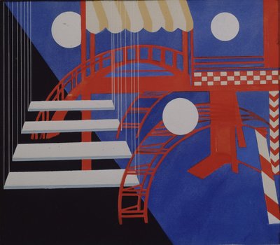 エディションデザインシアターの舞台デザインレビュー、1927 作： Alexandra Alexandrowna Exter