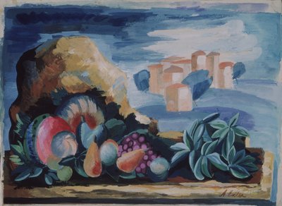 風景のある静物、1930年代 作： Alexandra Alexandrowna Exter