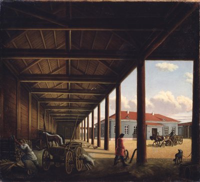 駅馬車駅 作： Alexandra Alexeyevna Venetsianova