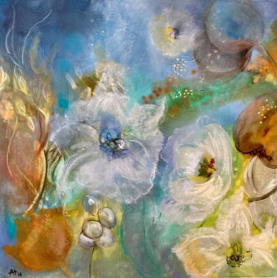 優美な白い花 作： 