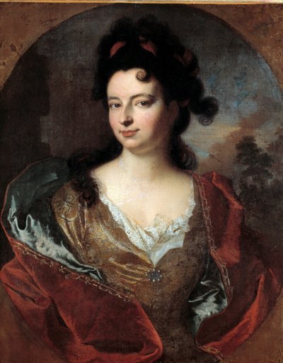 ルイ14世の宮廷の貴婦人の肖像 フランソワ・デスポータス（1661-1743）の絵画 作： Alexandre Francois Desportes