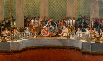 ナポレオン・ボナパルト（1769-1821）とマリー=ルイーズ・ド・ハプスブルク=ロレーヌ（1791-1847）の結婚の宴 1810年 - 詳細を見るナポレオン1世とマリー=ルイーズの結婚式の祝宴は、4月2日にチュイルリー宮殿の劇場で行われます。 作： Alexandre Dufay