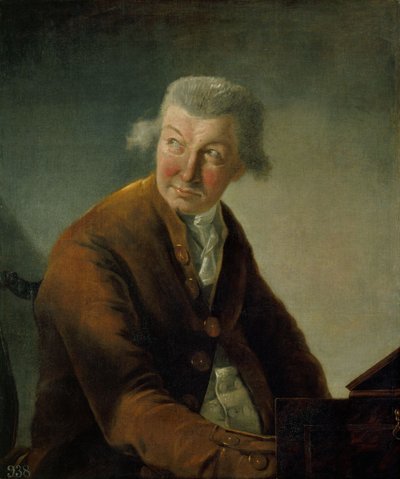 カール・フリードリッヒ・アベルの肖像 1723-1787 作： Alexandre Auguste Robineau