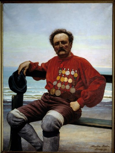 救助者の肖像 Onesime Frebourg (1853-1923) Alexander Bertin (? -1930) による絵画 1901 Fecamp、ニューファンドランド博物館 作： Alexandre Bertin
