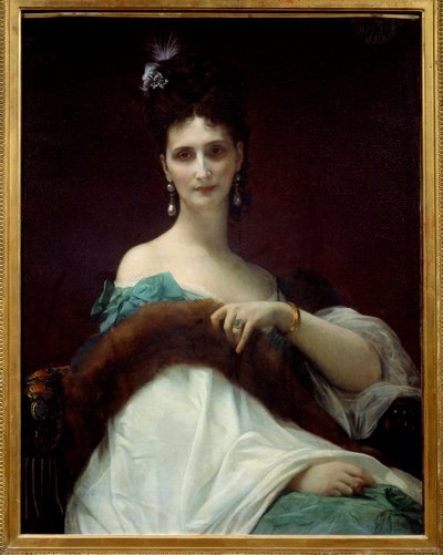 ケラー伯爵夫人（サン・イヴ・ダルヴェードル侯爵夫人）の肖像 画：アレクサンドル・カバネル（1823-1889） 1873 Sun.0,99x0,77 m パリ、オルセー美術館 作： Alexandre Cabanel