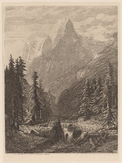 山の牧草地 作： Alexandre Calame