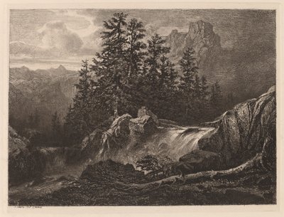 山の滝 作： Alexandre Calame