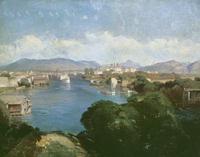 ジュネーブ、サン＝ジャン＝シュール（油彩・キャンバス 作： Alexandre Calame