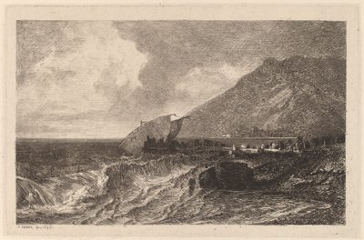 海岸の難破船 作： Alexandre Calame