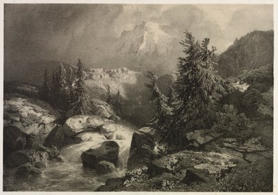 アルプスの嵐 作： Alexandre Calame