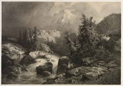 アルプスの嵐。 作： Alexandre Calame