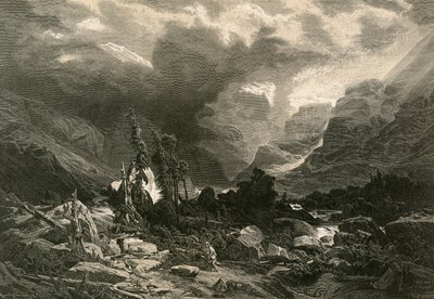 ハスリタール、ベルナーオーバーラントの嵐 作： Alexandre Calame