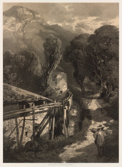 Simplon Road、Meillerie、フランス。 作： Alexandre Calame