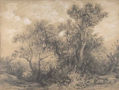 19 世紀初頭から半ばまでの木の裏面、木の裏面の兵士。 作： Alexandre Calame
