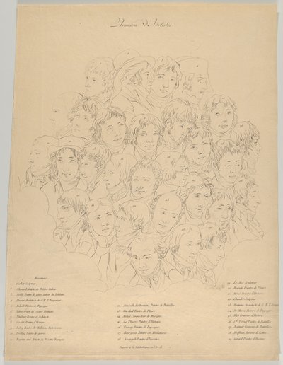 アーティストの集まり、1804年。 作： Alexandre Clément