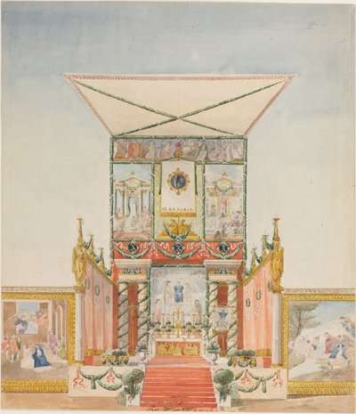 チャールズ10世のためのポータブルフィールド祭壇 作： Alexandre Denis Abel de Pujol