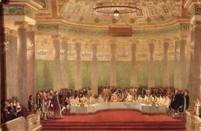 ナポレオン・ボナパルト（1769-1821）とマリー・ルイーズ・ド・ハブブール-ロレーヌ（1791-1847）1810の結婚の宴会 作： Alexandre Dufay
