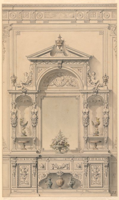 廊下家具のデザイン 作： Alexandre Eugène Prignot