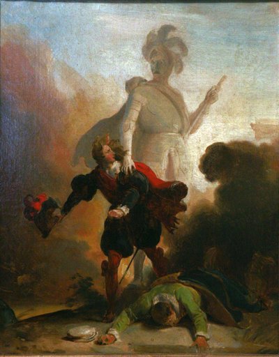 ドンファンと司令官の像、1835年頃 作： Alexandre Evariste Fragonard