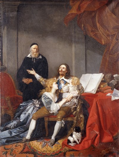 チャールズ1世は処刑の前に家族の休暇を取った。 作： Alexandre Evariste Fragonard