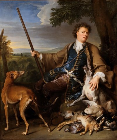 ハンティング ドレスを着た自画像、1699 年頃。 作： Alexandre Francois Desportes