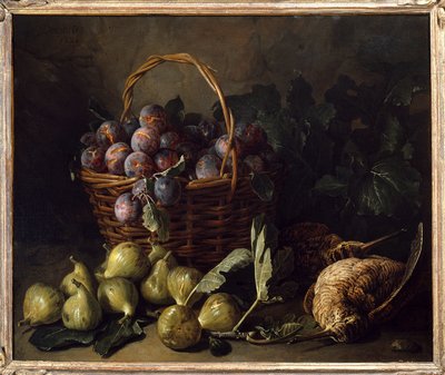 静物画 いちじくとプラム フランソワ・デスポータス（1661-1743）作 18世紀 パリ 装飾美術 作： Alexandre Francois Desportes