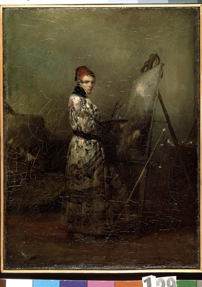 「Autoportrait」（自画像） Alexandre Gabriel Decamps（1803-1860）による絵画 1830年 エルミタージュ美術館、サンクトペテルブルク 作： Alexandre Gabriel Decamps