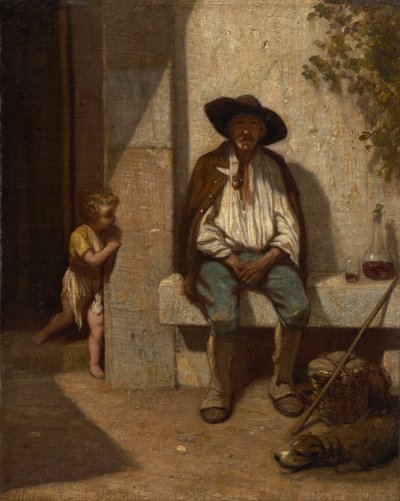 イタリアの農民、1842 作： Alexandre Gabriel Decamps