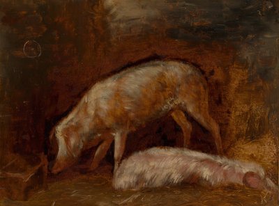 豚の研究、185060。 作： Alexandre Gabriel Decamps