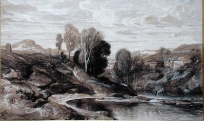 The Heron（紙にビストルとウォッシュ） 作： Alexandre Gabriel Decamps