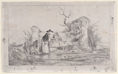 ウォッシャーウーマン、1833-38。 作： Alexandre Gabriel Decamps