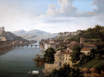ローヌ川の眺め。 c1777-1840 作： Alexandre Haycinthe Dunouy