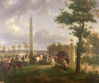 1804年、1808年のフォンテーヌブローの森でのナポレオン1世（1769-1821）と教皇ピウス7世（1742-1823）の出会い 作： Alexandre Hyacinthe Dunouy