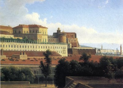 ナポリ、パラッツォレアーレ、c.1780（キャンバスに油彩、紙） 作： Alexandre Hyacinthe Dunouy