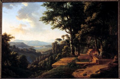 1770年、リヨン近郊のロシュコルドン公園で瞑想する哲学者ジャン・ジャック・ルソー（1712-1778） Alexandre Hyacinthe Dunouy（1757-1841）による絵画 18世紀 パリ、Musee Marmottan 作： Alexandre Hyacinthe Dunouy