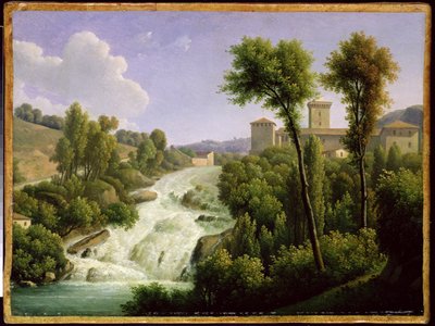 シャトーの滝、1822年頃のソラ島からの眺め 作： Alexandre Hyacinthe Dunouy