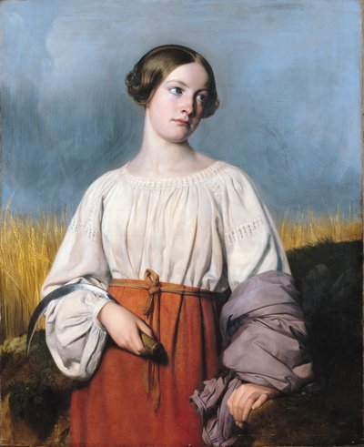 彼女の鎌を保持している収穫機 作： Alexandre Jean Baptiste Hesse