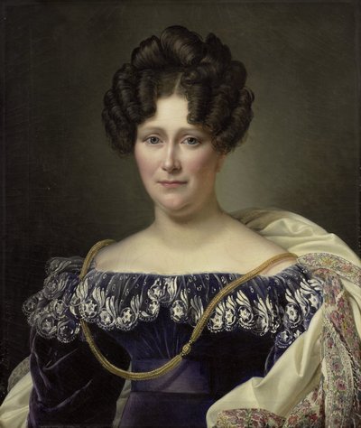 ヨハンナ・ヘンリエッテ・エンゲレン (1789-1878)、ダニエル・フランシス・シャスの 2 番目の妻 作： Alexandre Jean Dubois Drahonet (signed by artist)