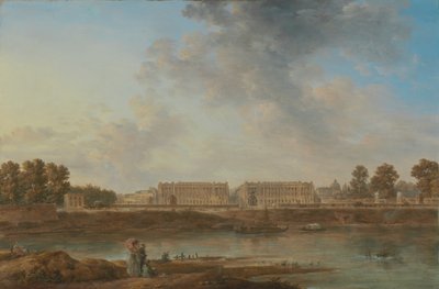 コンコルド広場の眺め、c.1775-87（キャンバスに油彩） 作： Alexandre Jean Noel