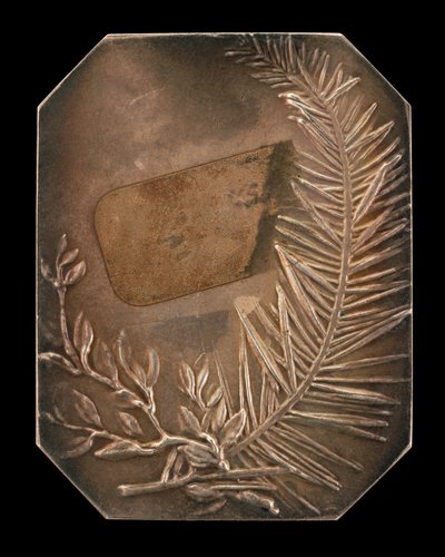 月桂樹と常緑樹の絡み合った枝[逆]、1897年。 作： Alexandre Louis Marie Charpentier