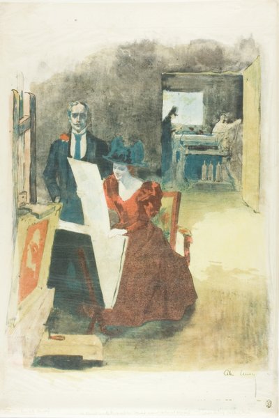ポートフォリオの表紙、The Painters-Lithographers (Les Peintres Lithographes) 作： Alexandre Lunois