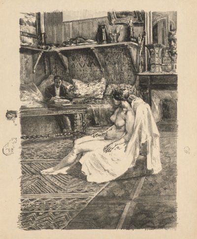 モデルセッションモデルセッション、c。 1895 作： Alexandre Lunois
