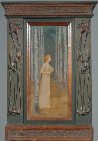 通り過ぎる女性（キャンバスに描かれた絵） 作： Alexandre Seon