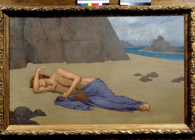 オルフェの嘆き アレクサンドル・セオン（1855-1917）の絵画 1896年。薄暗い。0.73 x 1.16 m オルセー美術館、パリ 作： Alexandre Seon